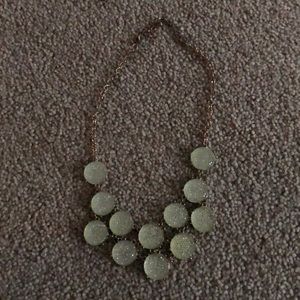 Sparkle green circle necklace